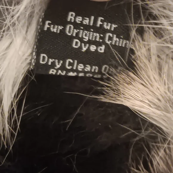 Elegant Rabbit Fur Earmuffs - Black and Gray - Picture 11 of 15